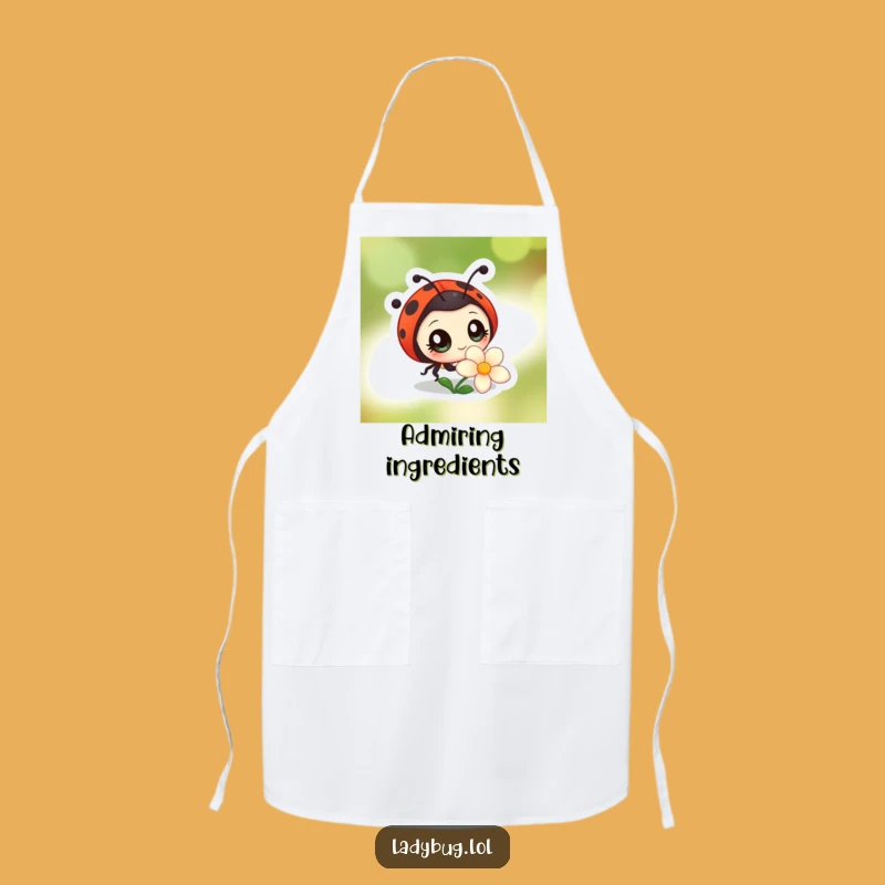 Funny Curious Ladybug Apron: Kitchen Observation, Perfect Funny Gift for Cooks
