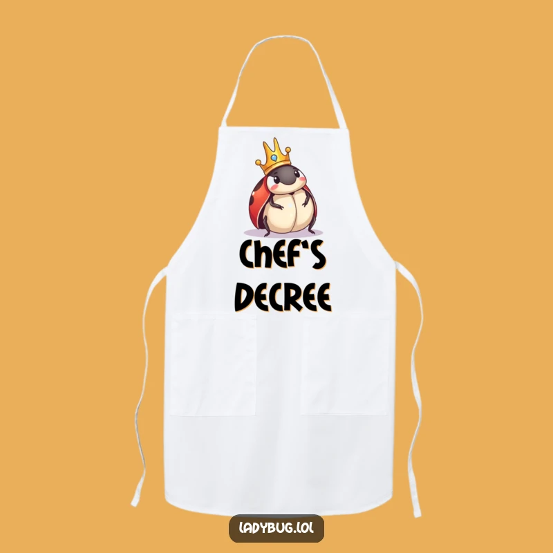 Chef's Funny Royal Ladybug Crown Apron: Cook Like Royalty, Hilarious Funny Gift