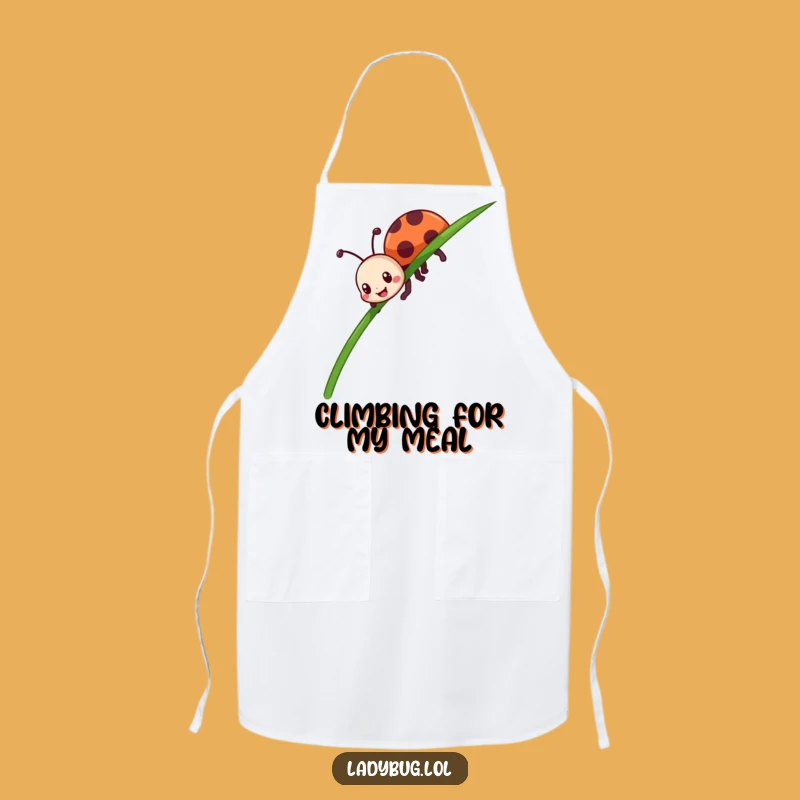 Funny Ladybug Apron - Kitchen Crawl Design, Humorous Funny Gift for Cooks