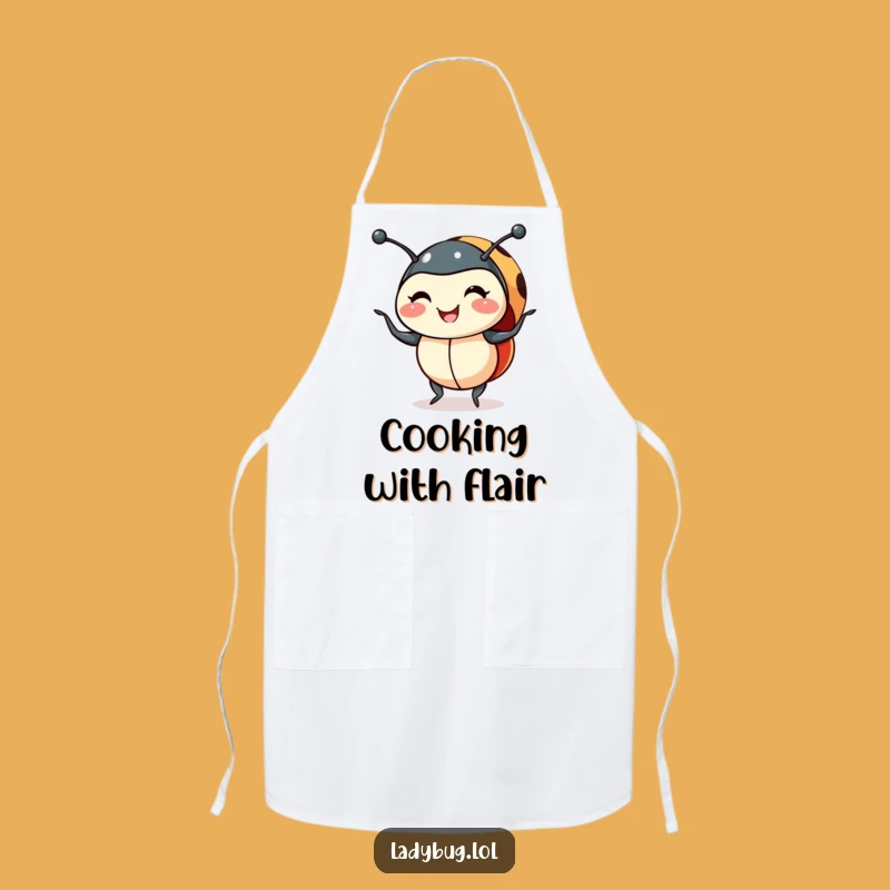 Funny Smiling Ladybug Shimmy Apron - Cook with a Happy Wiggle
