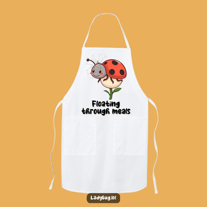 Funny Ladybug Dandelion Apron: Comical Ride, Perfect Gift for Bug Lovers