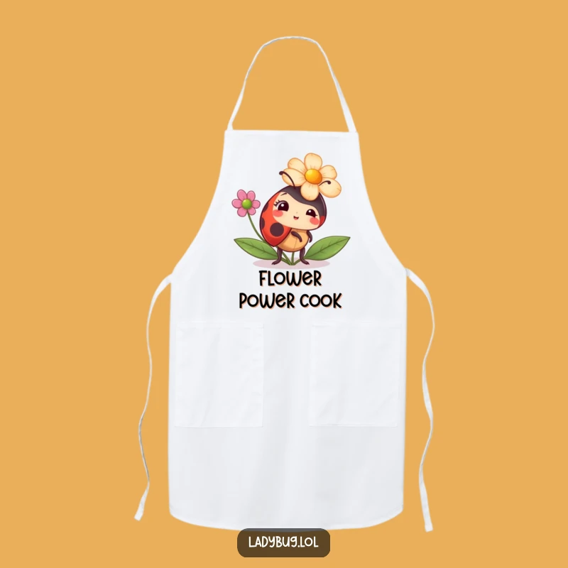 Funny Flower Hat Ladybug Apron - Cook with Comical Style