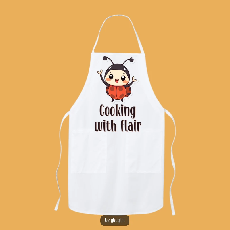 Funny Happy Ladybug Apron: Cook with Cheer and Buggy Flair