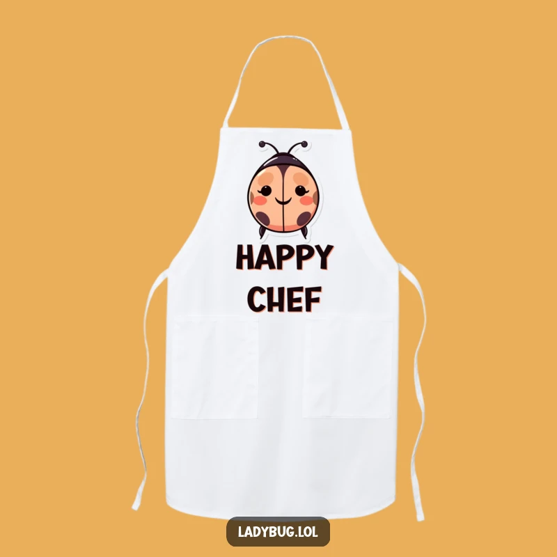 Funny Happy Ladybug Apron - Smile While You Cook with This Cheerful Design