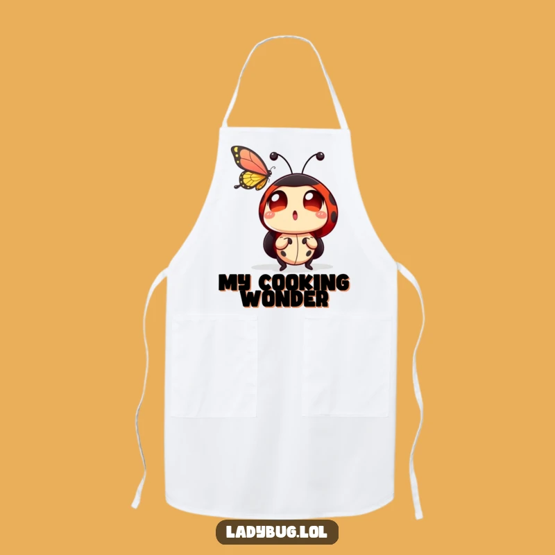 Funny Ladybug Butterfly Apron: Amazed Kitchen Character, Perfect Chef Funny Gift!