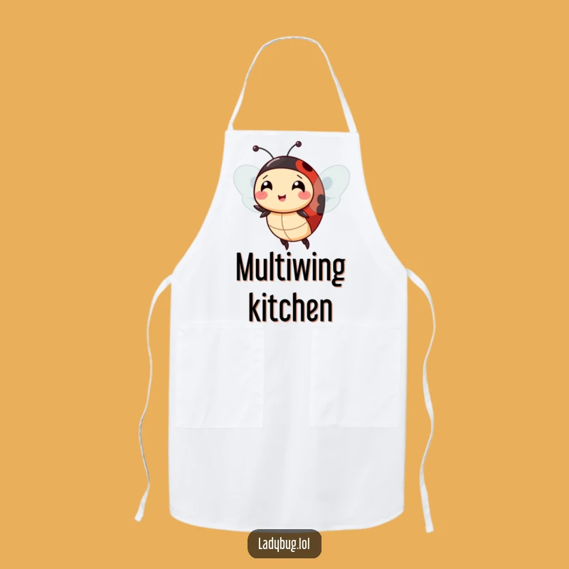 Funny Ladybug Extra Wings Apron: Comical Kitchen Flight