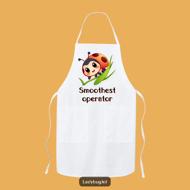 Funny Ladybug Grass Sliding Apron: Cook with Joy, Practical and Funny Gift Idea