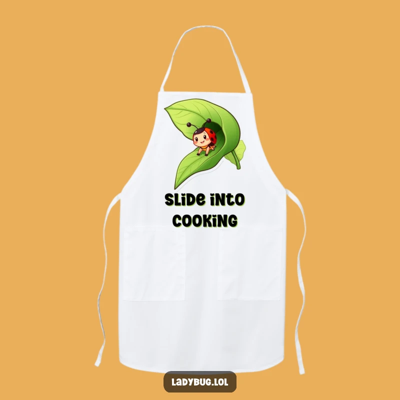 Funny Ladybug Slide Apron - Kitchen Adventure Wear, Humorous Funny Gift for Cooks