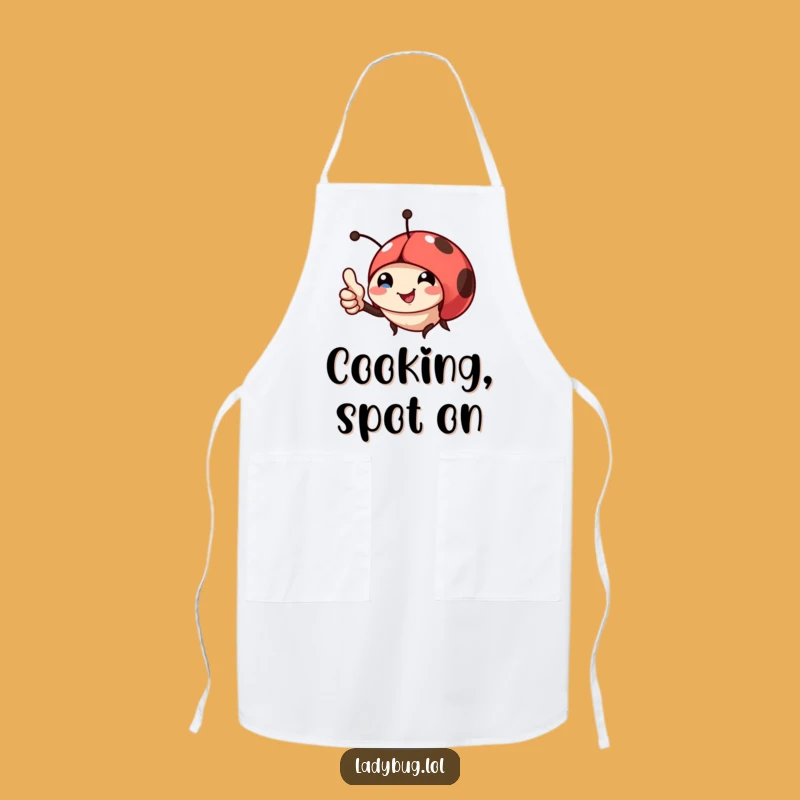 Funny Ladybug Thumbs Up Apron: Cook Up Smiles in the Kitchen Hilariously