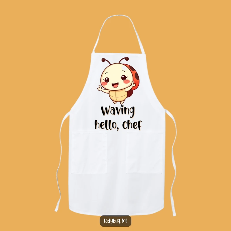 Funny Ladybug Wave Apron: Cook with a Smile in this Cheerful Character Kitchenwear, Funny Gift