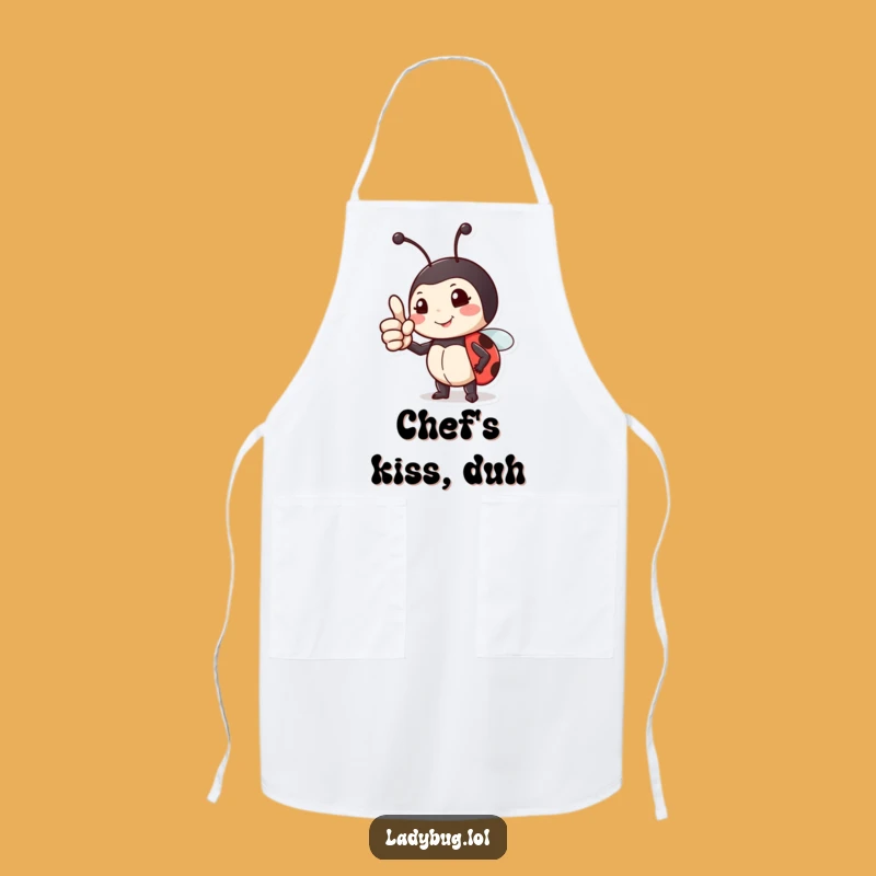 Funny Proud Ladybug Apron - Thumbs Up Cooking, Kitchen Ace