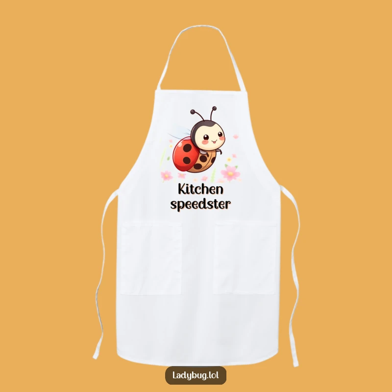 Funny Flying Ladybug Apron - Cheerful Cooking Character Bib for Kitchen Fun