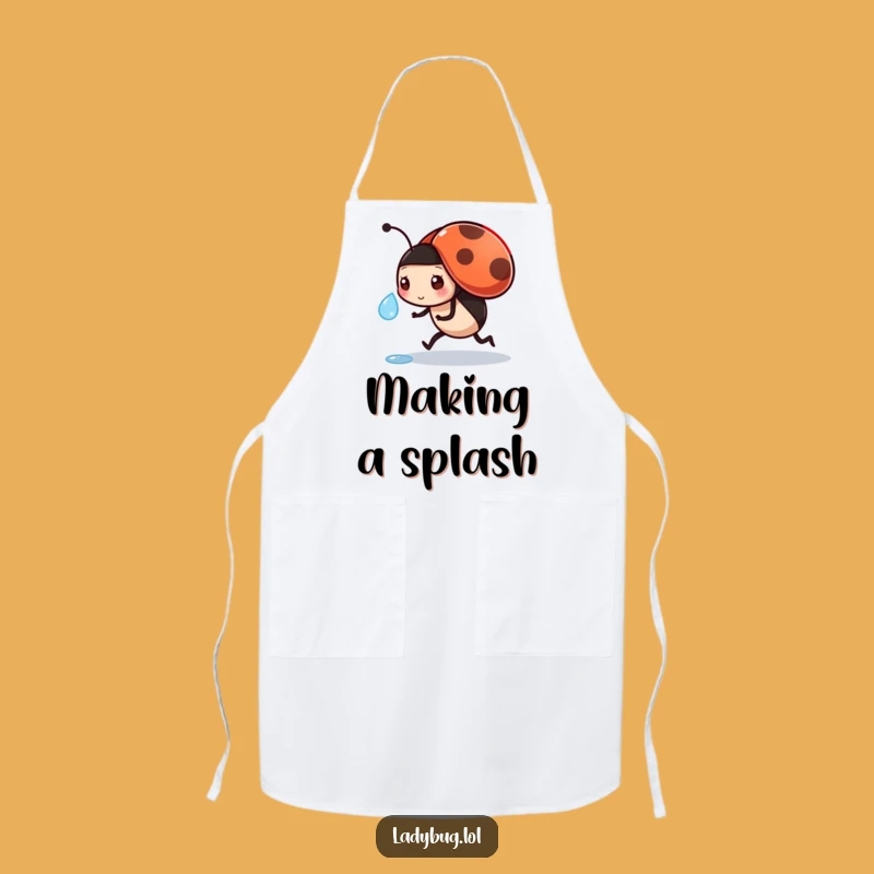 Funny Busy Ladybug Apron - Dewdrop Duty, Kitchen Humor
