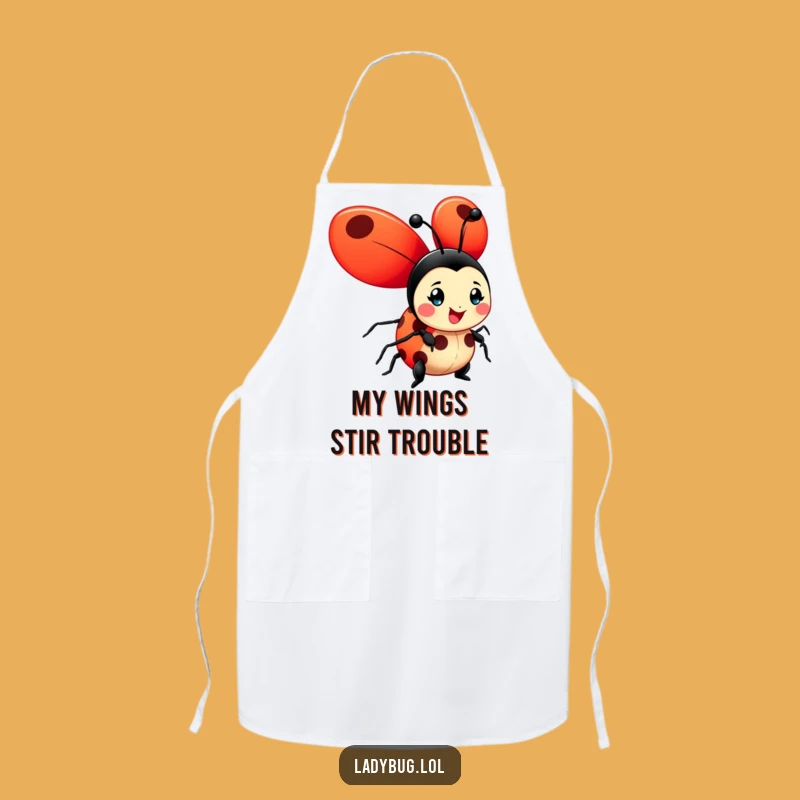 Funny Ladybug Apron: Cheerful Wings for Kitchen Fun, Perfect Gift