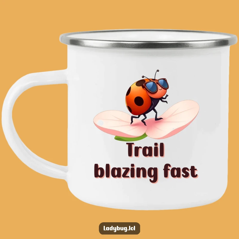 Funny Jogging Ladybug Sunglasses Camping Mug - Outdoor Coolness