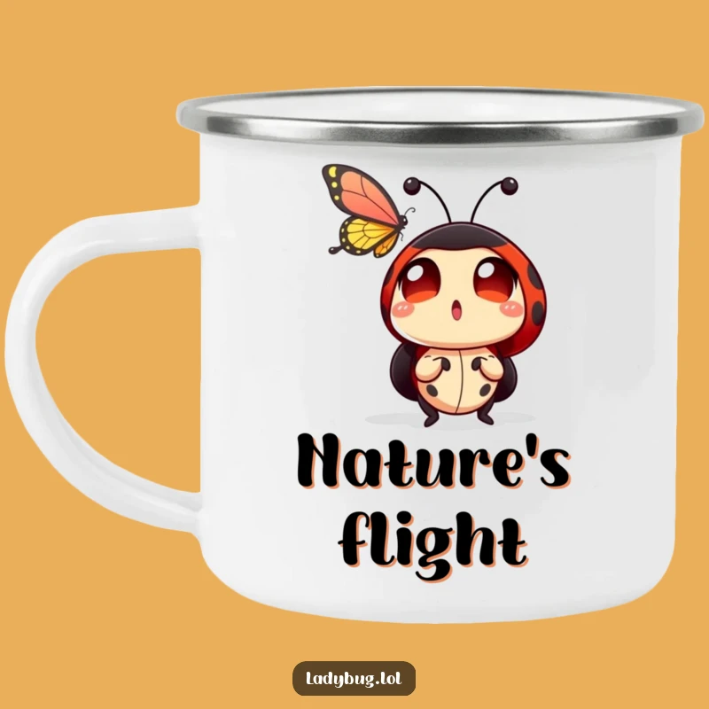 Funny Ladybug Butterfly Camping Mug: Amazed Insect Cup, Great Funny Gift!