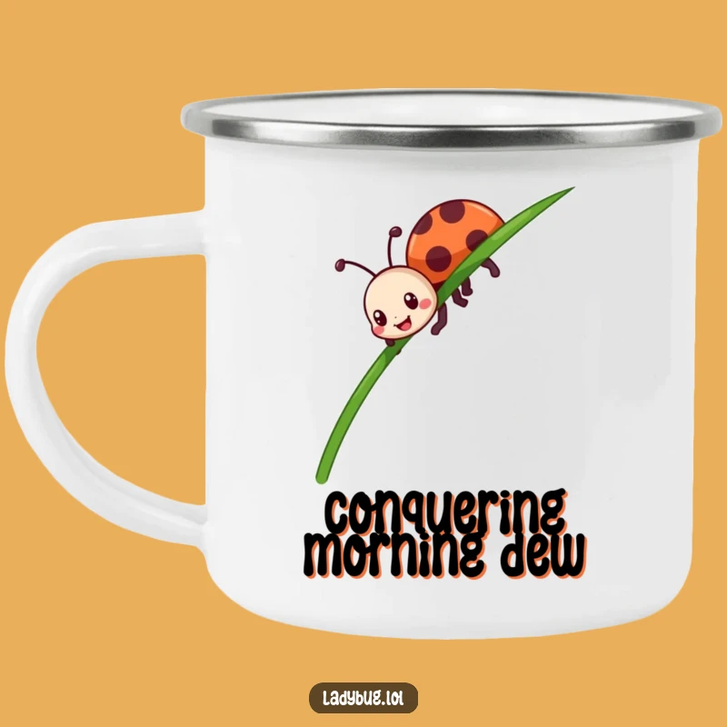 Funny Ladybug Camping Mug - Durable Crawl Design, Adventurous Funny Gift for Outdoors