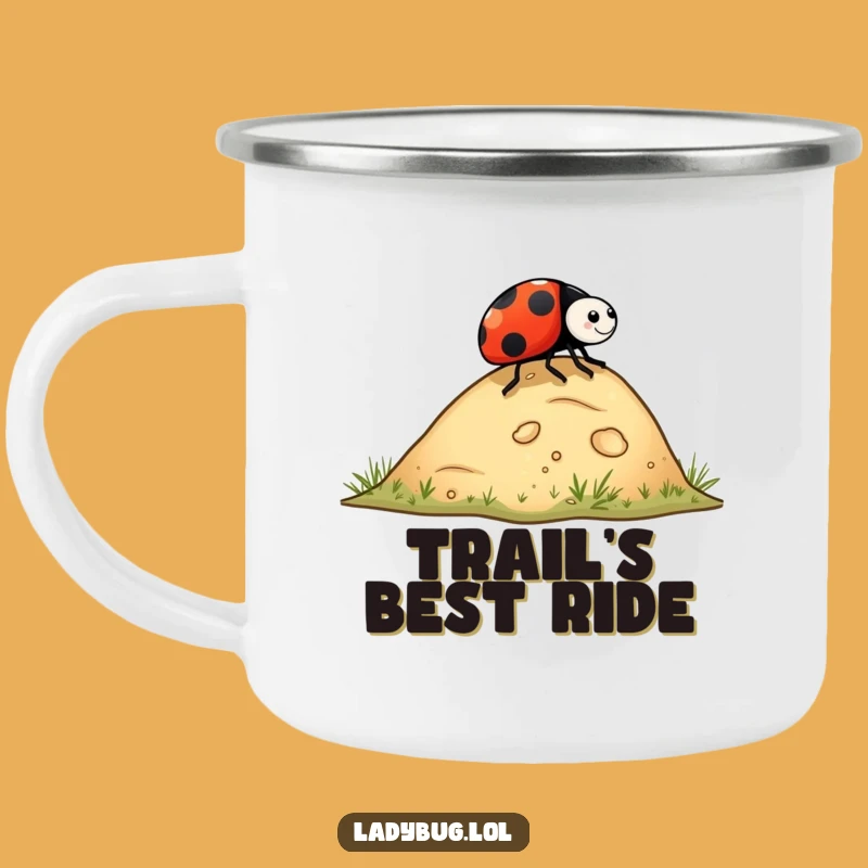 Funny Ladybug Rolling Hill Camping Mug - Adventure Fuelled by Playfulness