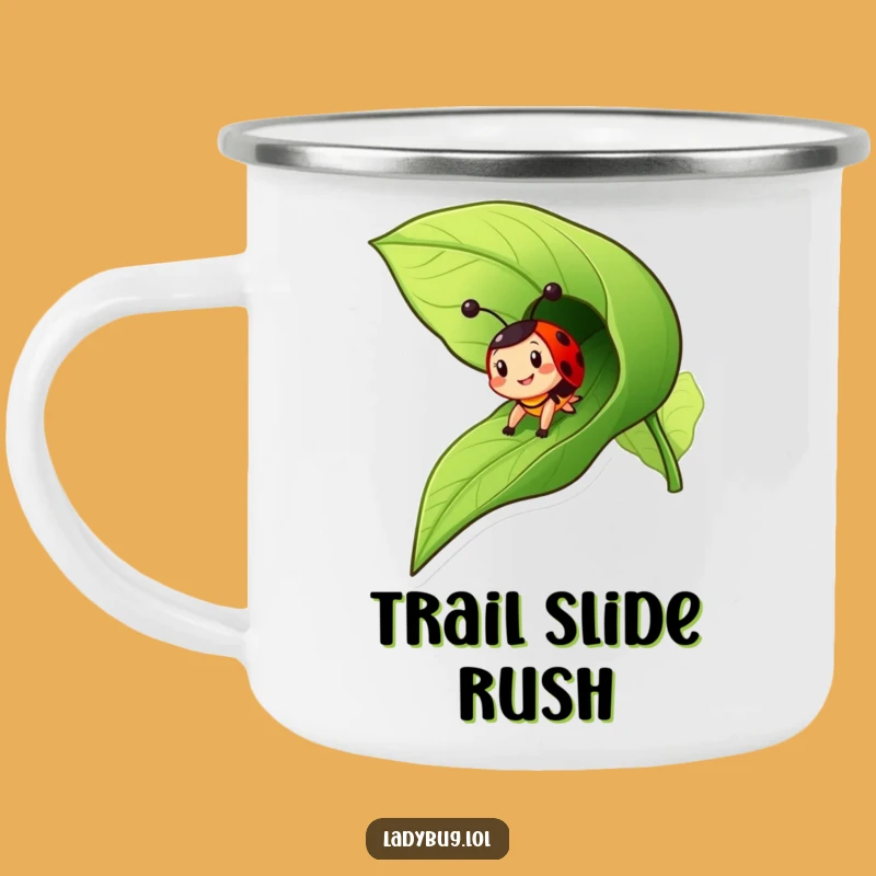 Funny Ladybug Slide Camping Mug - Durable Adventure Mug, Adventurous Funny Gift