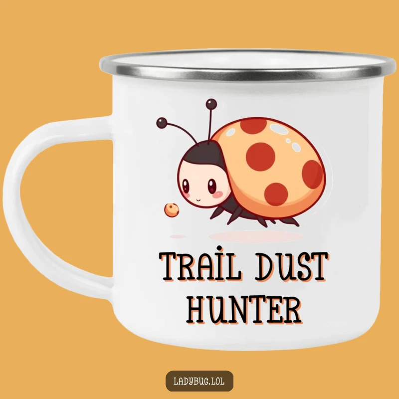 Funny Ladybug Dust Chase Camping Mug - Durable Insect Art, Perfect Outdoor Humorous Gift