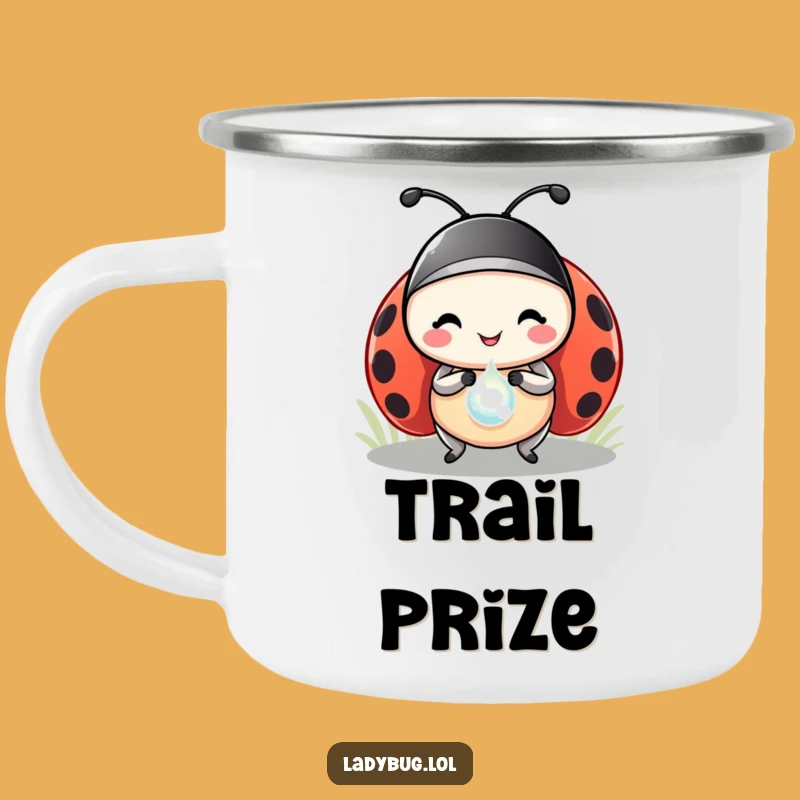 Funny Ladybug Dewdrop Prize Camping Mug: Outdoor Humorous Insect Cup Gift