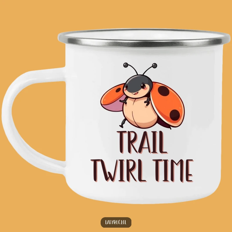 Funny Playful Ladybug Camping Mug: Whimsical Outdoors Gear, Best Funny Gift
