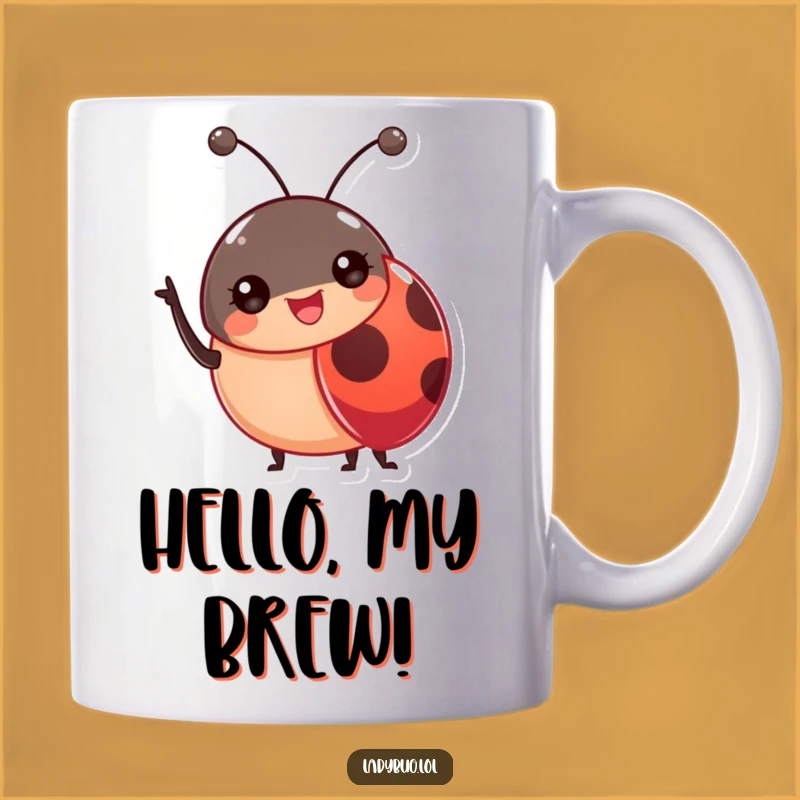 Funny Ladybug Antennae Mug: Cheerful Insect Lover Gift