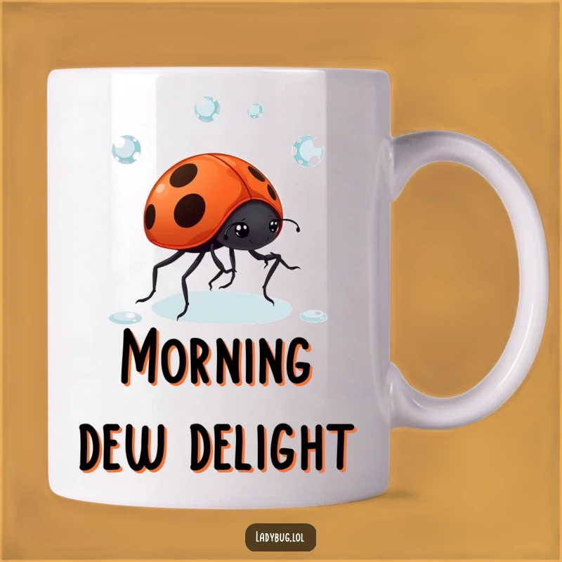 Funny Ladybug Dewdrop Mug: Comical Juggling Act, Perfect Gift for Bug Lovers
