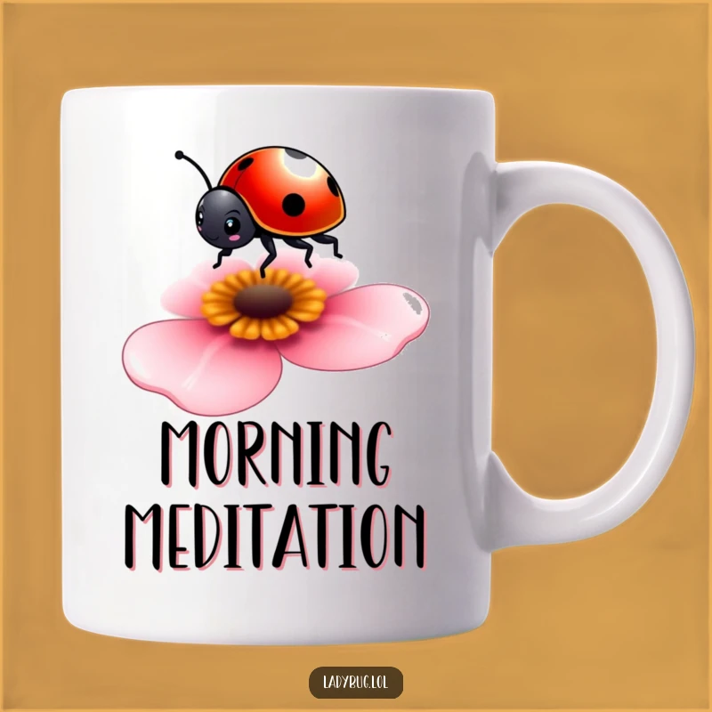 Funny Tiny Ladybug Mug - Delicate Balance, Cute Insect Gift