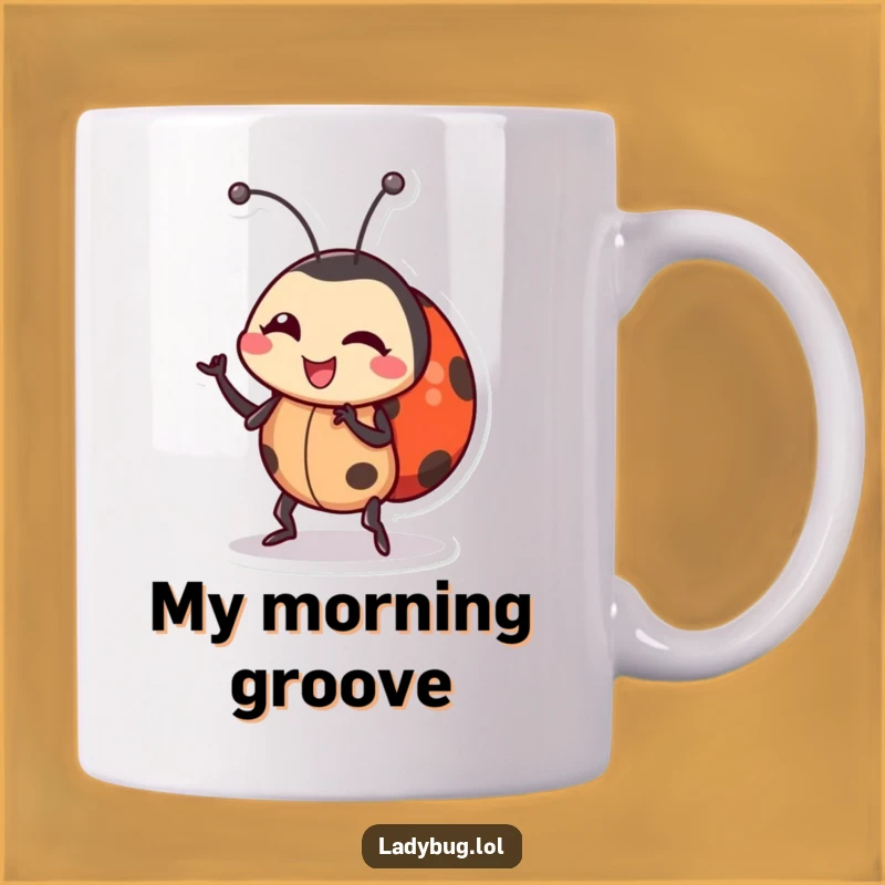 Funny Ladybug Dance Mug: A Hilarious Wiggling Character, Perfect Gift for Bug Lovers