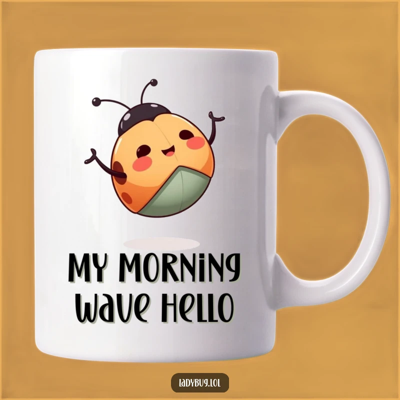 Funny Ladybug Waving Legs Mug: A Cheerful Insect Companion For Your Morning Brew