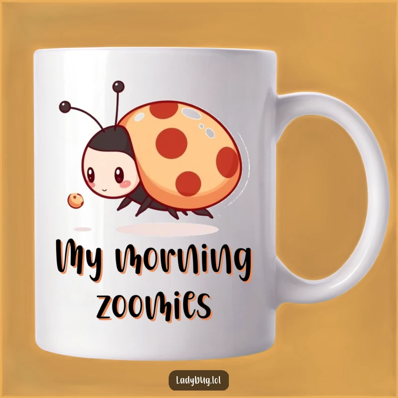 Funny Ladybug Dust Chase Mug - Hilarious Insect Art, Perfect Gift for Bug Lovers