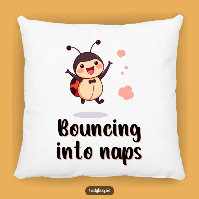 Funny Jumping Ladybug Pillow: Soft Joyful Bug Cushion Gift