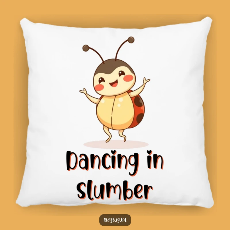 Funny Ladybug Dance Pillow - Comfy & Cheerful Insect Accent