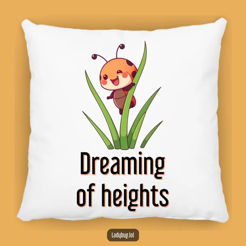 Funny Ladybug Happy Climber Pillow - Soft Insect Accent, Perfect Cozy Humorous Gift