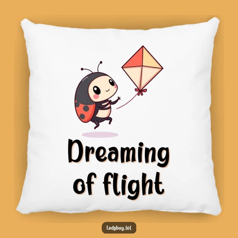 Funny Flying Ladybug Kite Pillow - Cozy & Comical Adventure Comfort