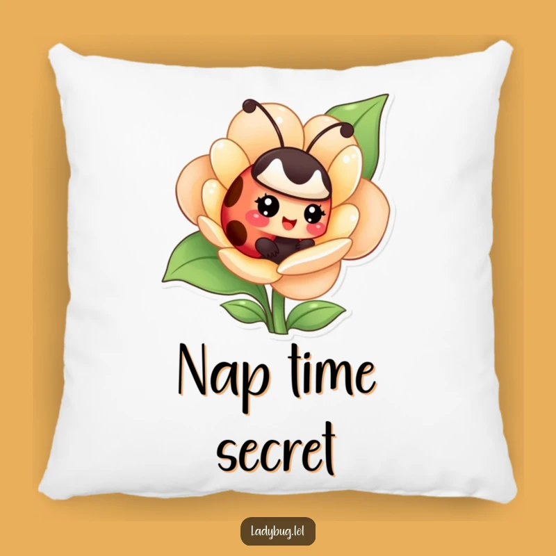 Funny Giggling Ladybug Pillow - Soft Flower Hideout, Cozy Accent