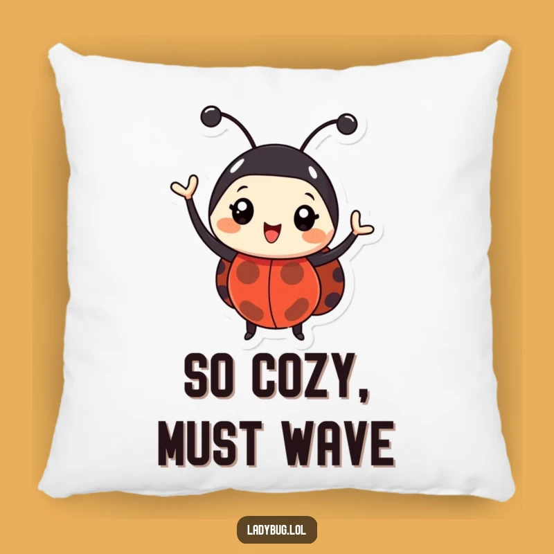 Funny Happy Ladybug Pillow: Cozy Comfort for Bug Lovers