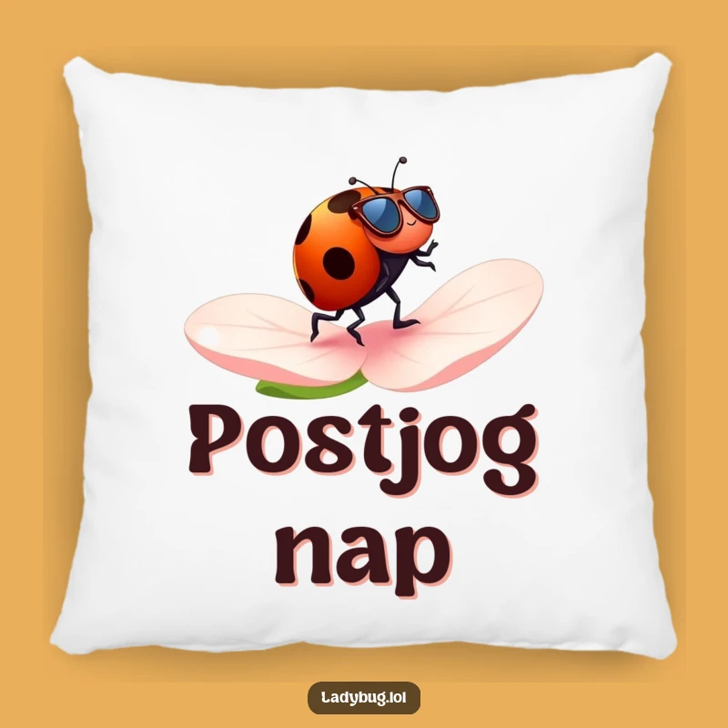 Funny Jogging Ladybug Sunglasses Pillow - Cozy & Cool Comfort