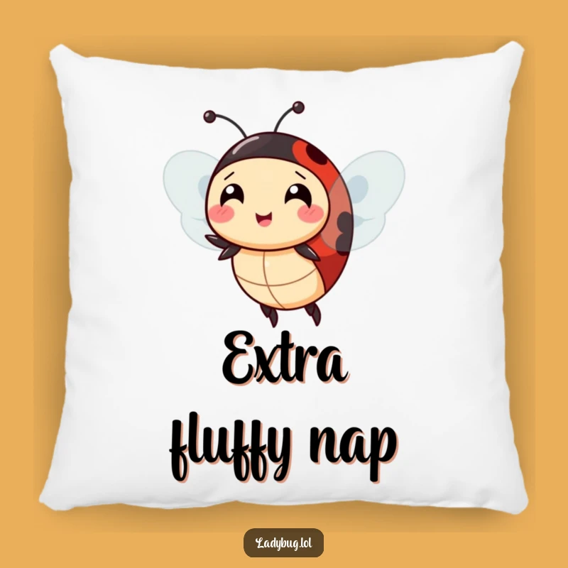 Funny Ladybug Extra Wings Pillow: Cozy Comical Comfort
