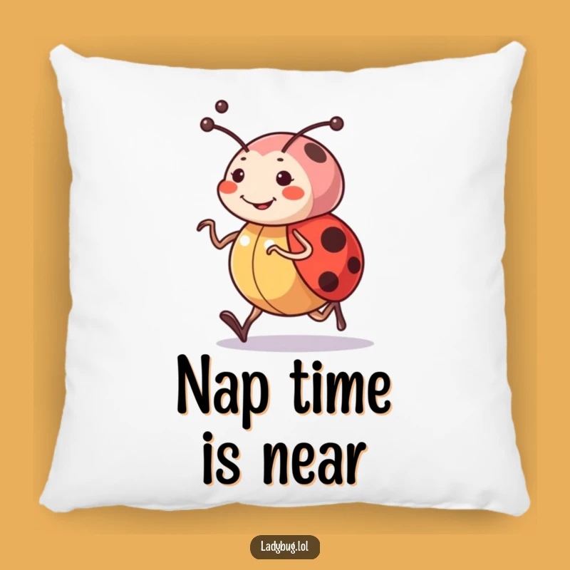 Funny Ladybug Jogger Pillow - Soft, Cheerful Insect Character Accent Cushion Gift