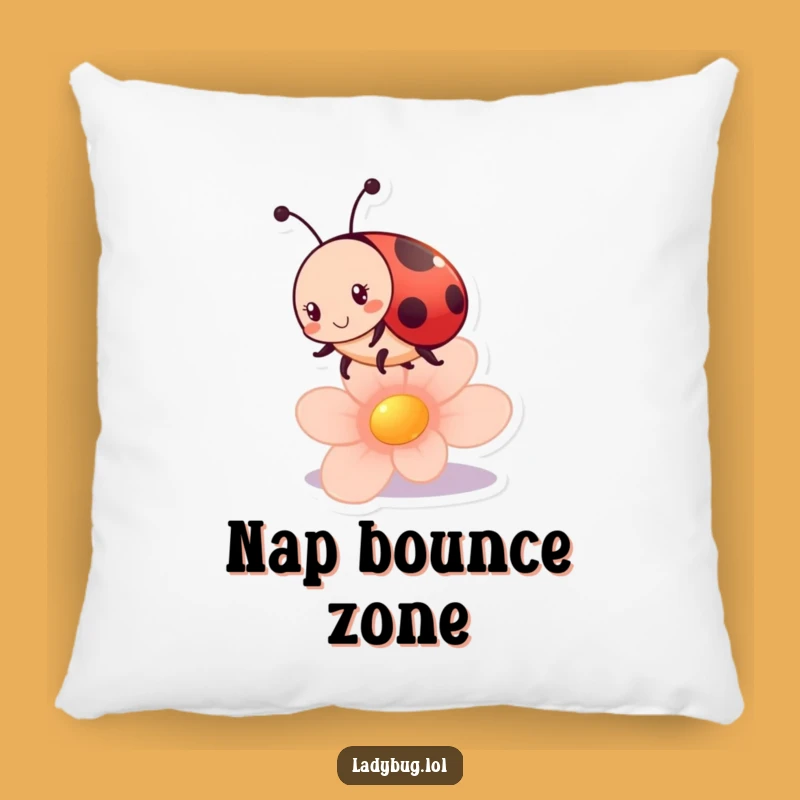 Funny Ladybug Bounce Pillow: Soft Petal Comfort, Playful Accent Pillow Gift
