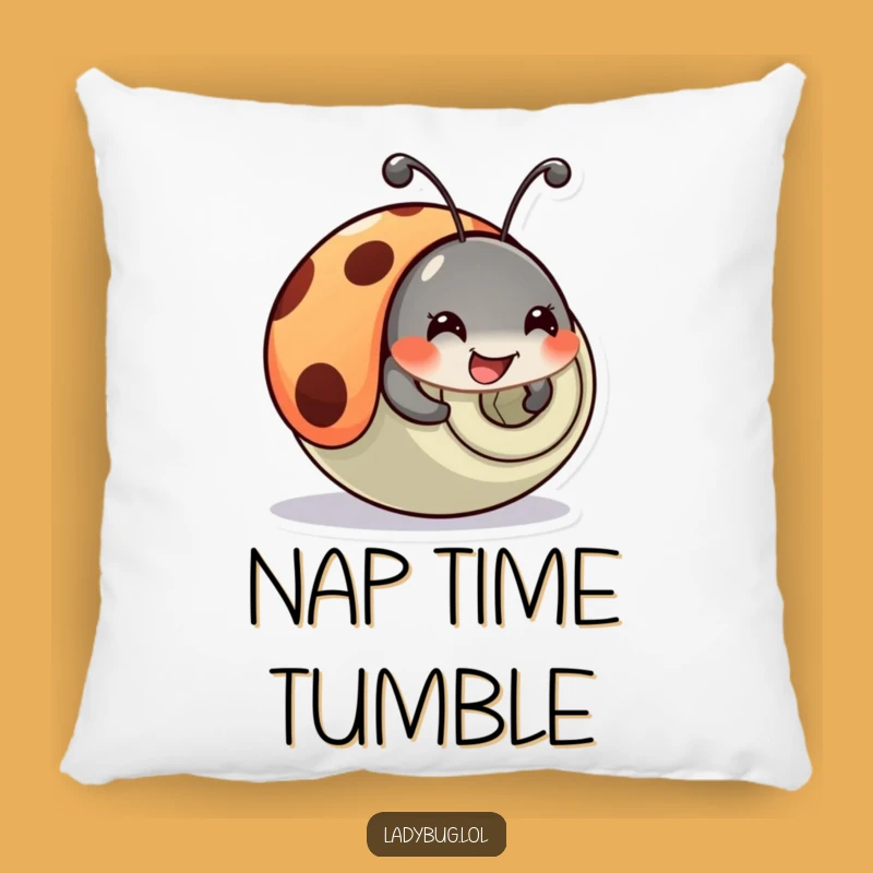 Funny Ladybug Tumble Pillow: Cozy & Comical Bug Decor, Great Funny Gift