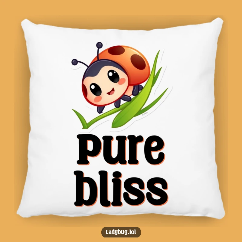 Comfy Funny Ladybug Grass Sliding Pillow: Cozy Comfort and Giggles, Ideal Funny Gift