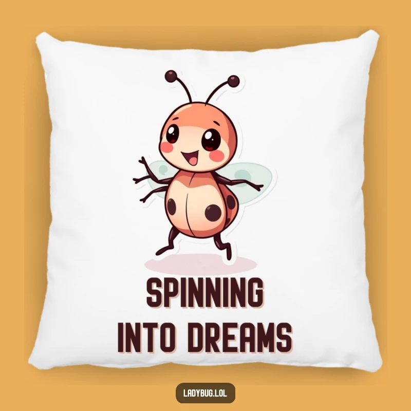 Funny Ladybug Spin Pillow: Soft Comfort with Cute Humor