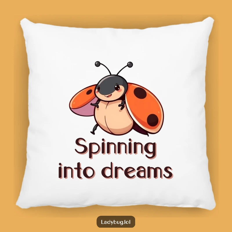 Funny Spinning Ladybug Pillow: Cozy Insect Accent, Hilarious Funny Gift