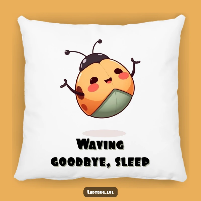 Funny Ladybug Pillow: Cuddle Up With This Happy Waving Insect Comfort