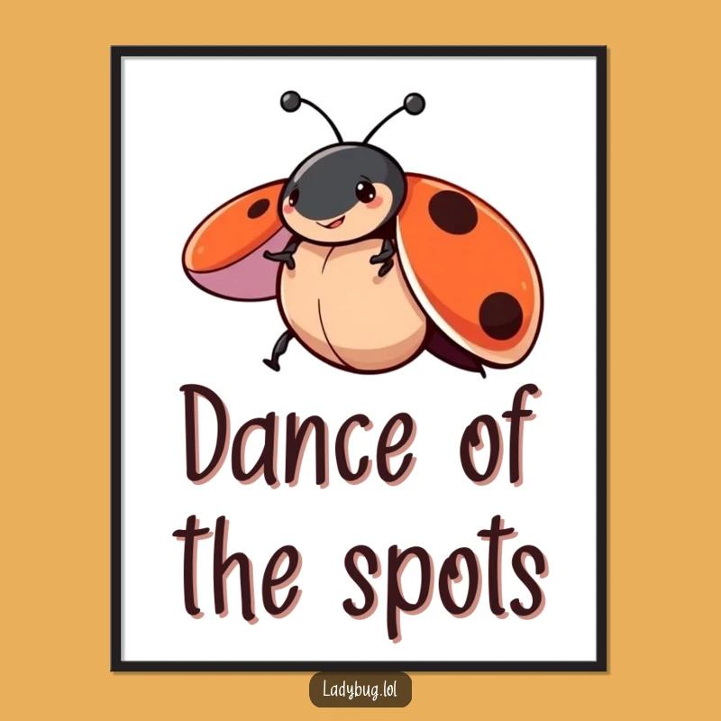 Funny Ladybug Digital Art: Playful Insect Illustration, Instant Funny Gift Download