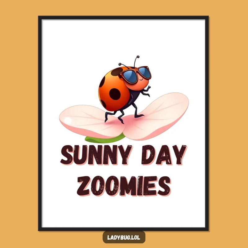Funny Jogging Ladybug Sunglasses Digital Art - Cool Download
