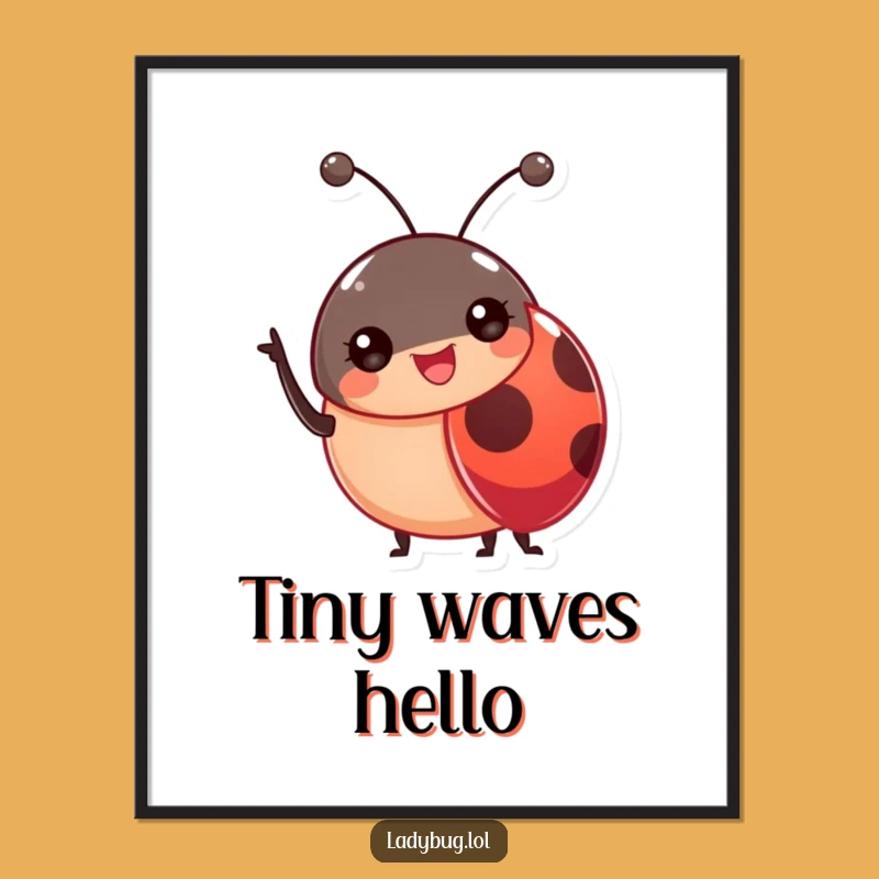 Funny Ladybug Antennae Digital Art: Instant Cheerful Decor